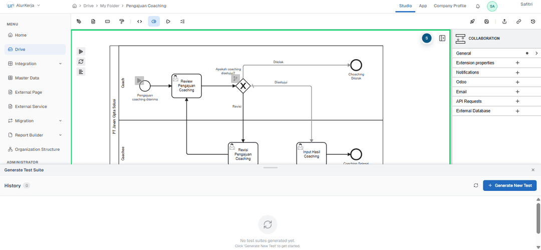 BPMN Generate Test Suite Preview OnPremise