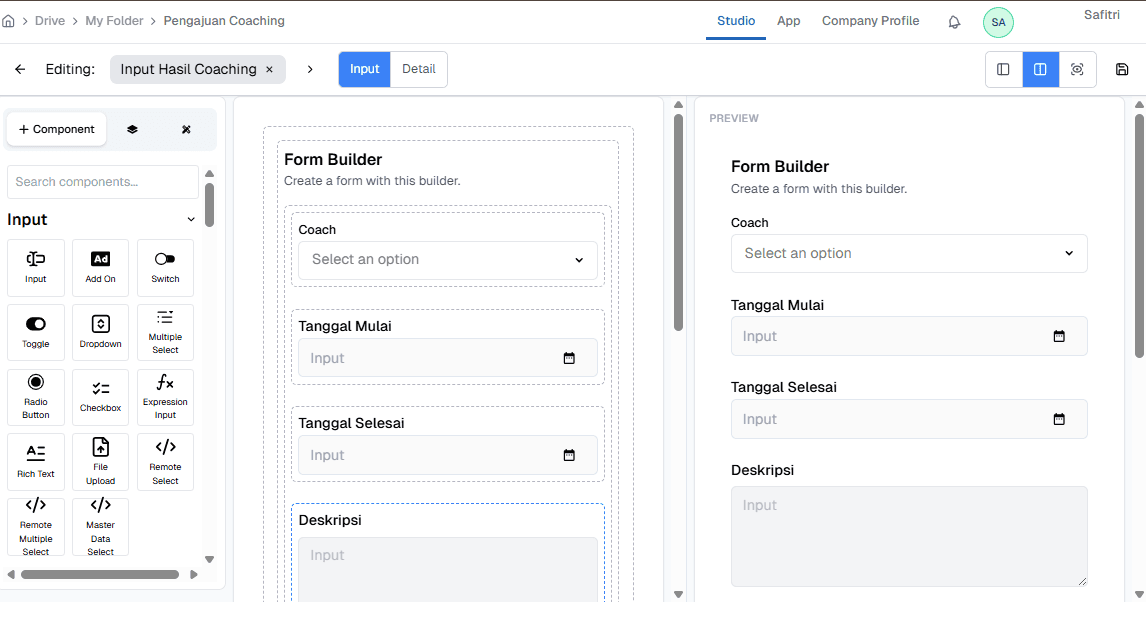 Form Definition Preview User Task