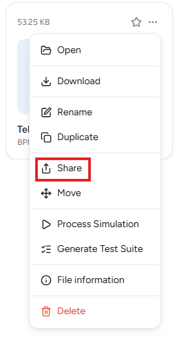 Dropdown Share Publik Link OnPremise