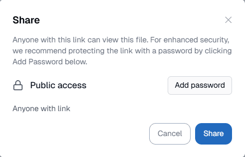 Share Publik Link OnPremise