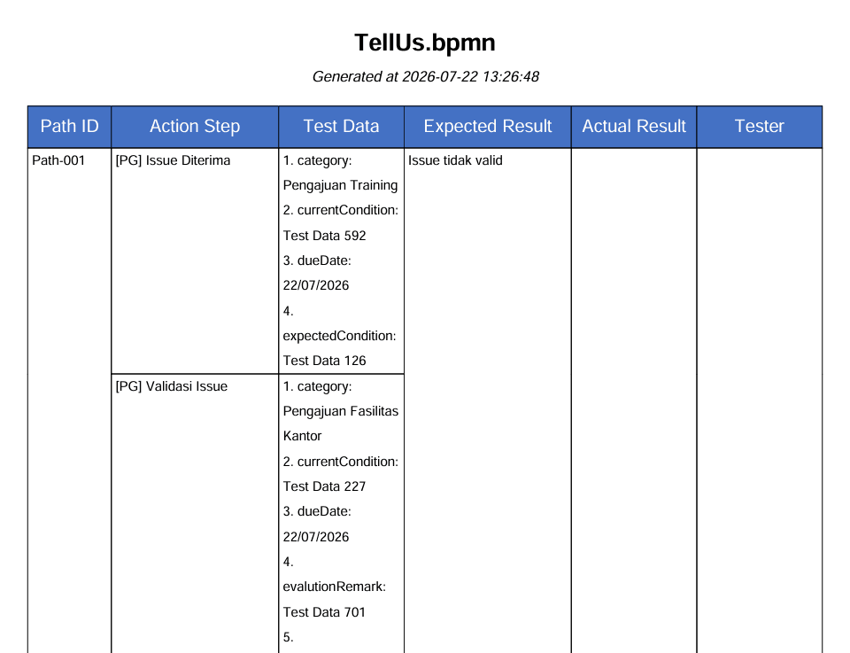 Download PDF Generate Test Suite OnPremise