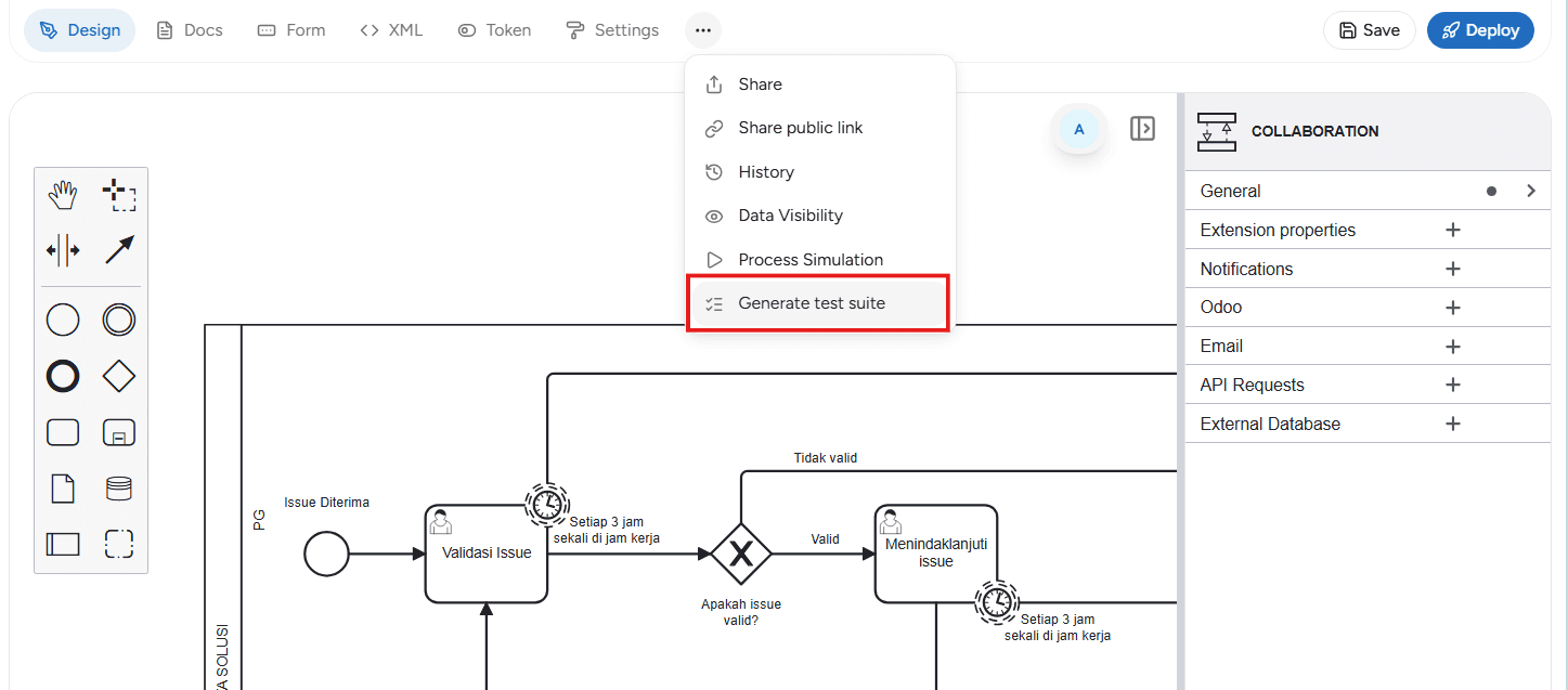 Tab Generate Test Suite OnPremise
