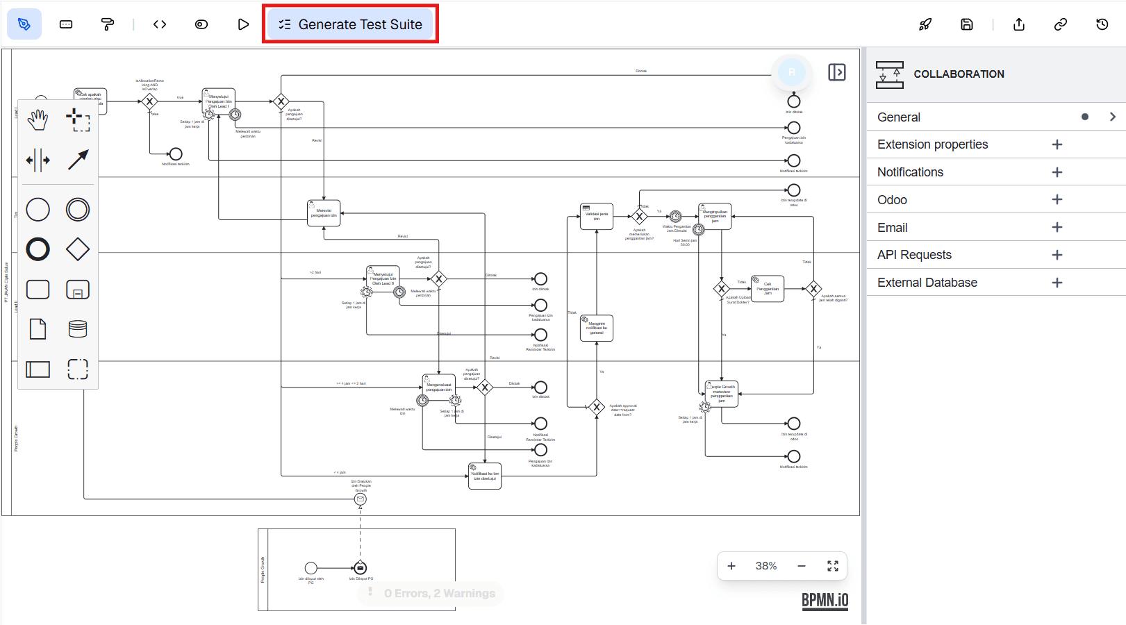 Tab Generate Test Suite OnPremise