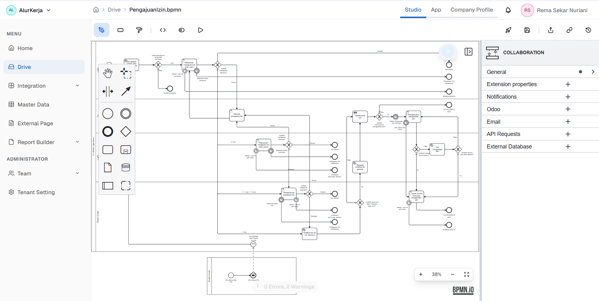 Halaman BPMN OnPremise