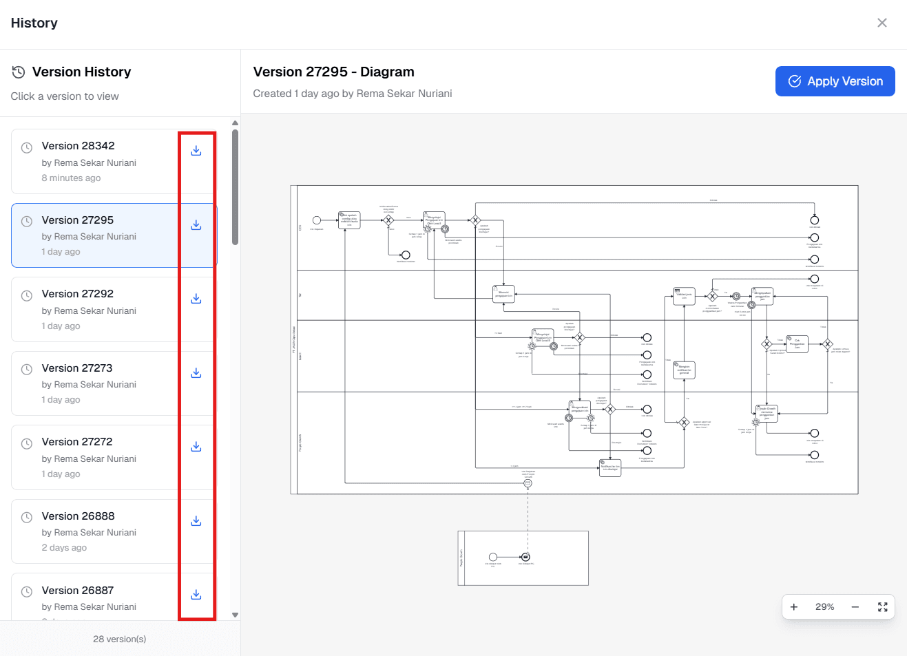 Version History OnPremise