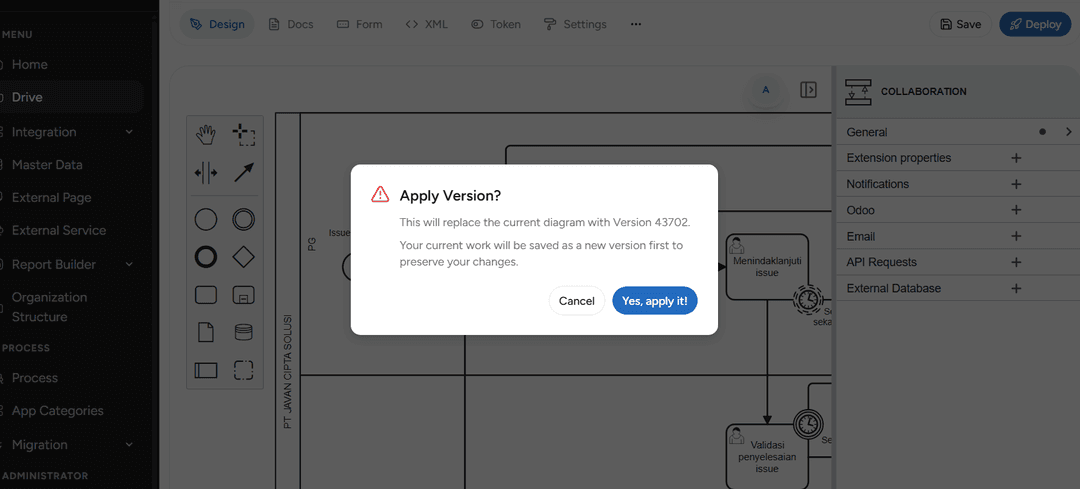 Apply Version History OnPremise