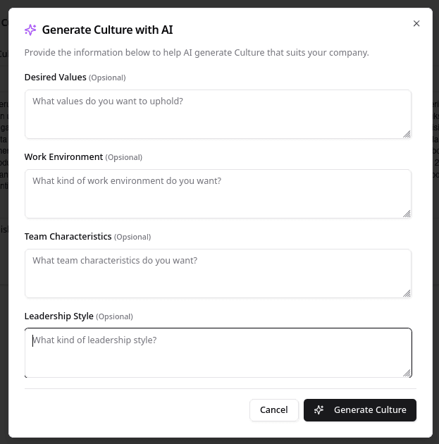 Culture Generate AI