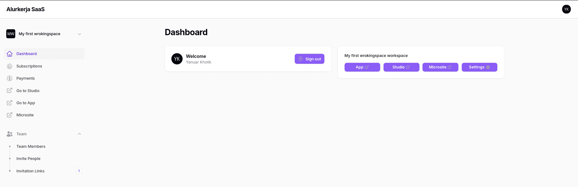 Dashboard Page