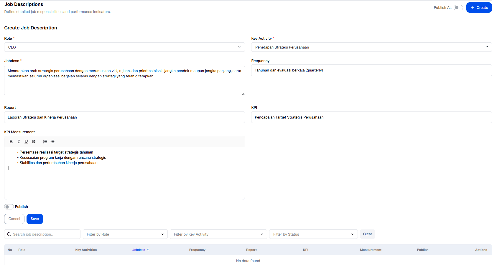 JOb Description Form