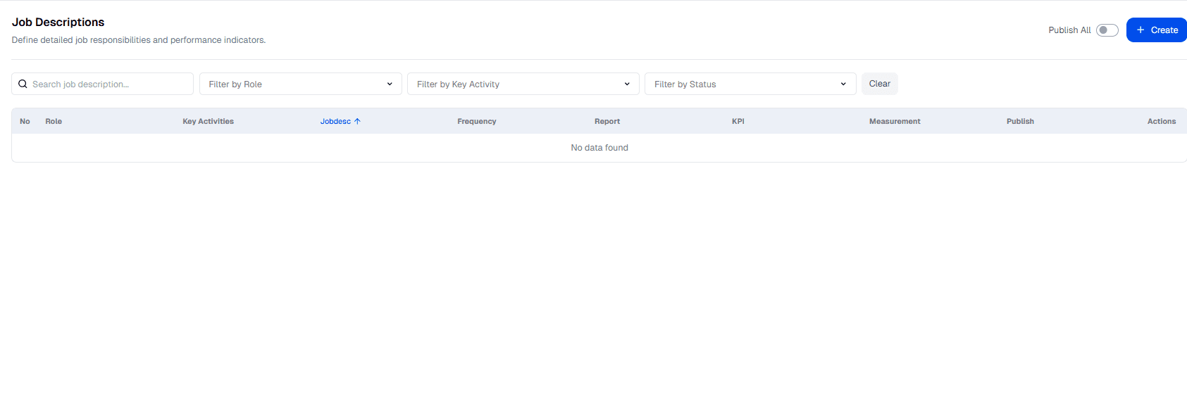 JOb Description Page