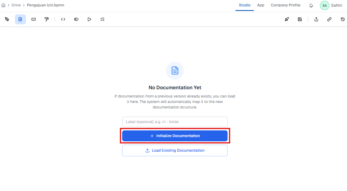 Halaman External Service OnPremise