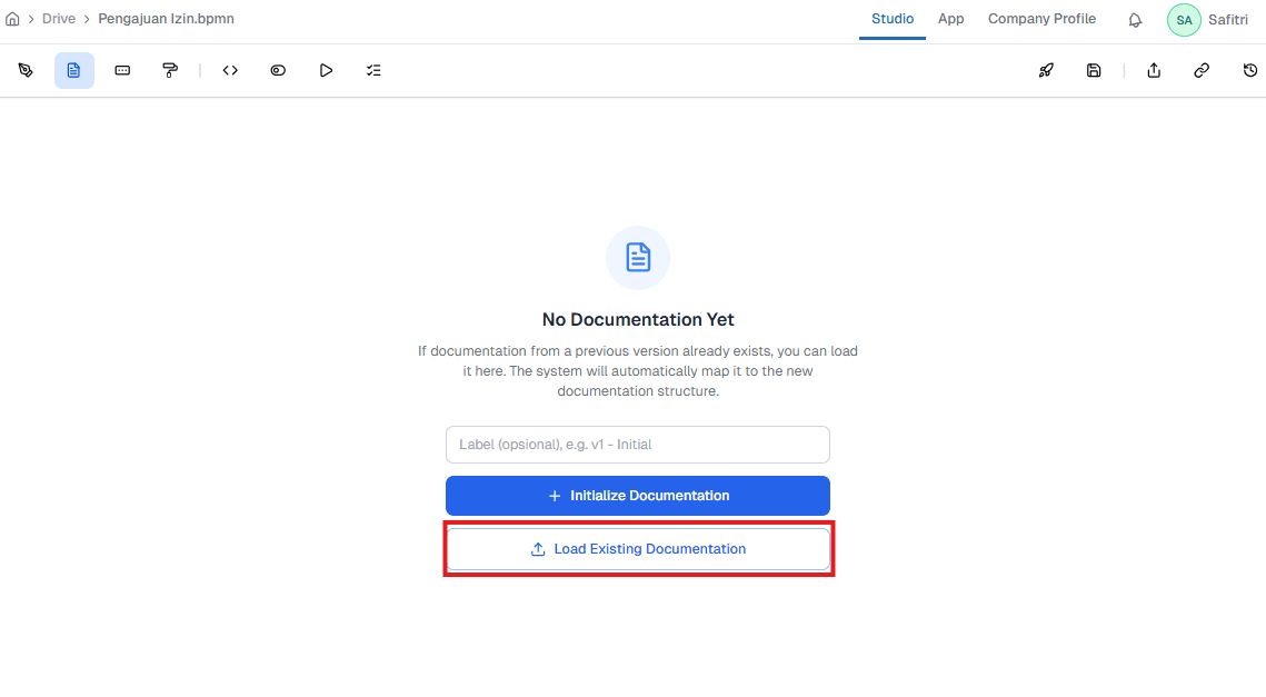 Halaman External Service OnPremise