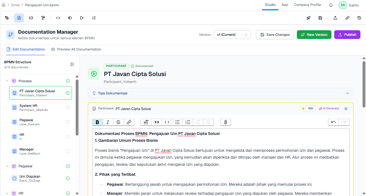 Halaman External Service OnPremise