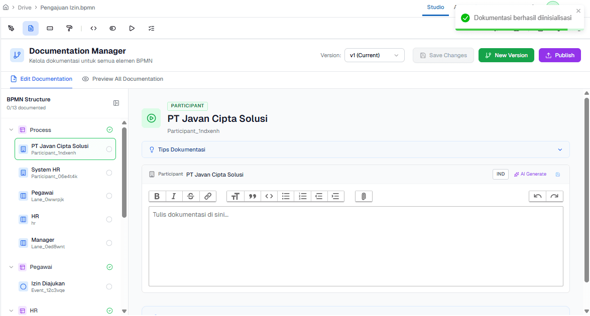 Halaman External Service OnPremise