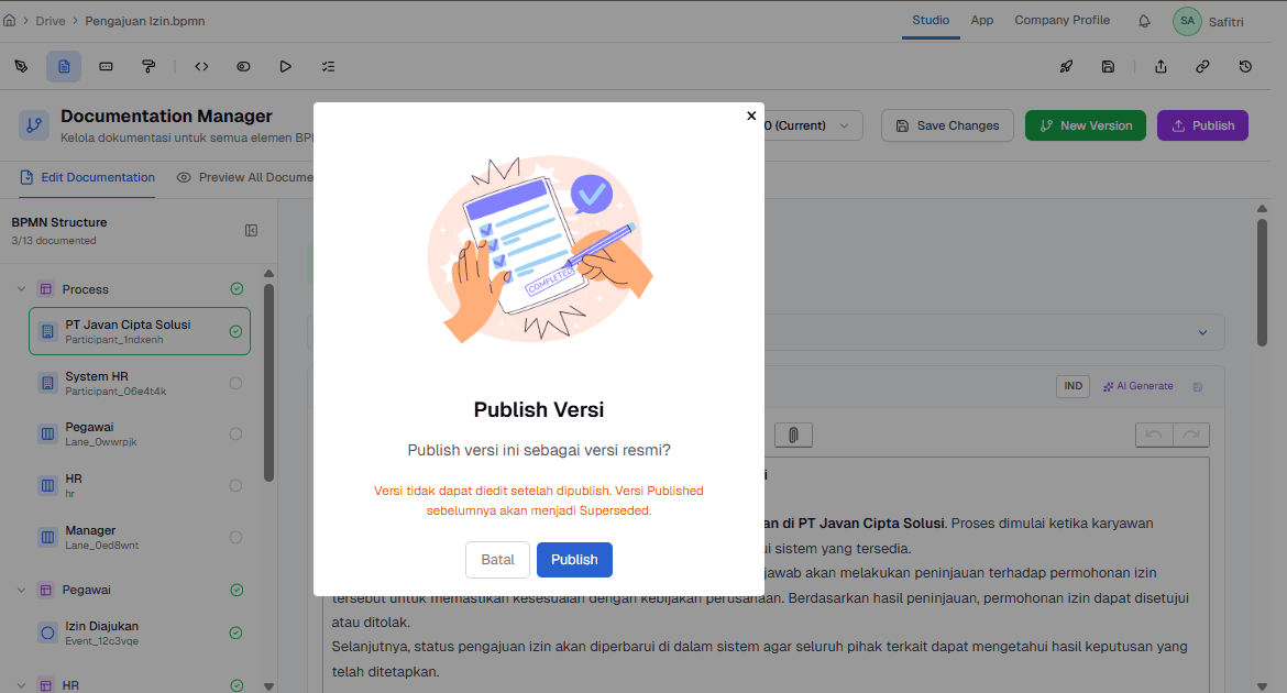 Halaman External Service OnPremise