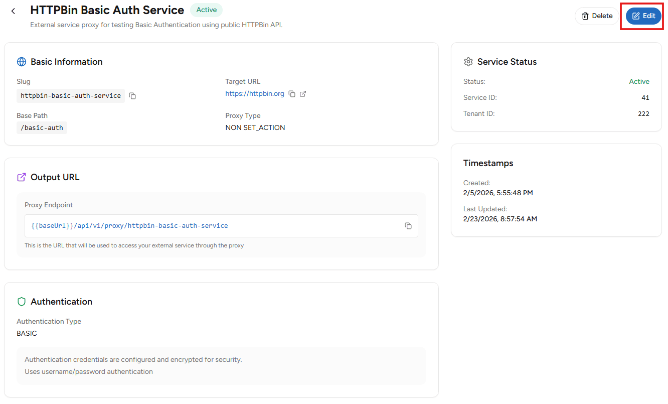 Ikon Edit External Service OnPremise