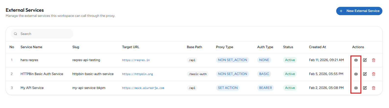 Ikon View External Service OnPremise