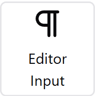 Editor Input