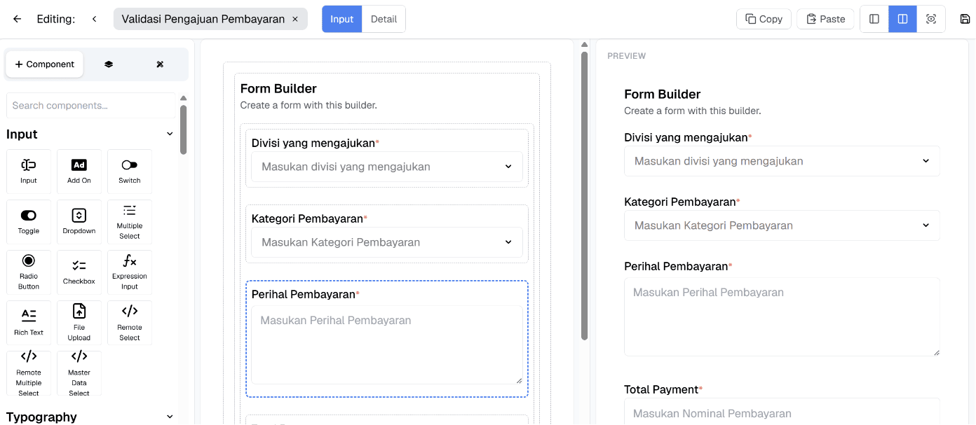 Hasil Paste Form