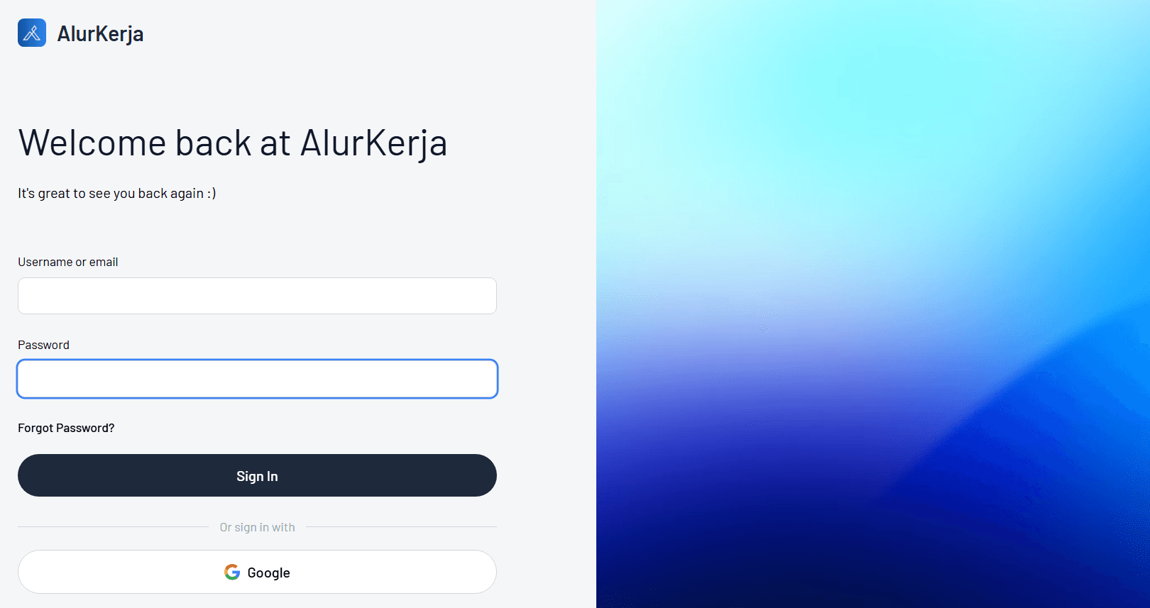 Halaman Login Keycloak
