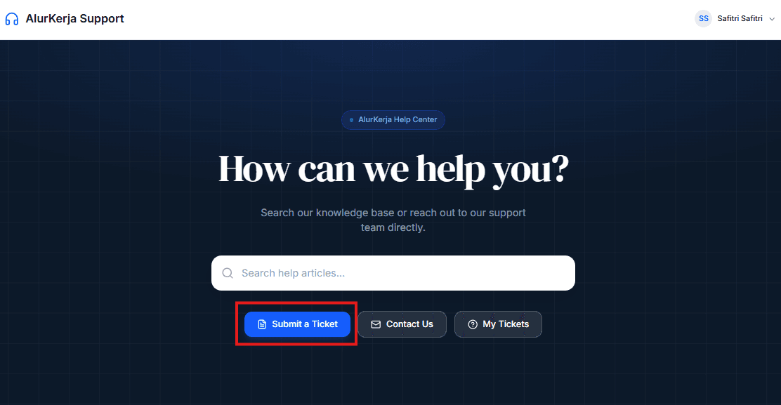 Button Submit Ticket