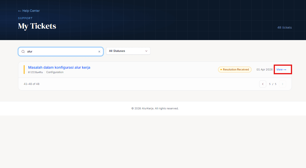Button View My Tickets