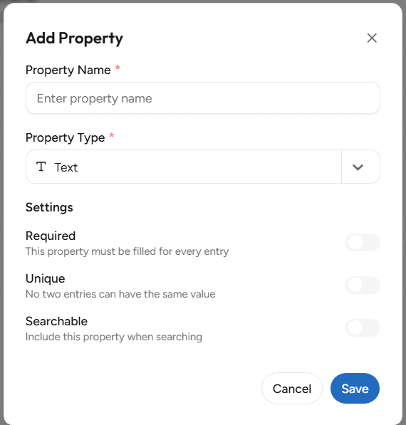 Master Data Property