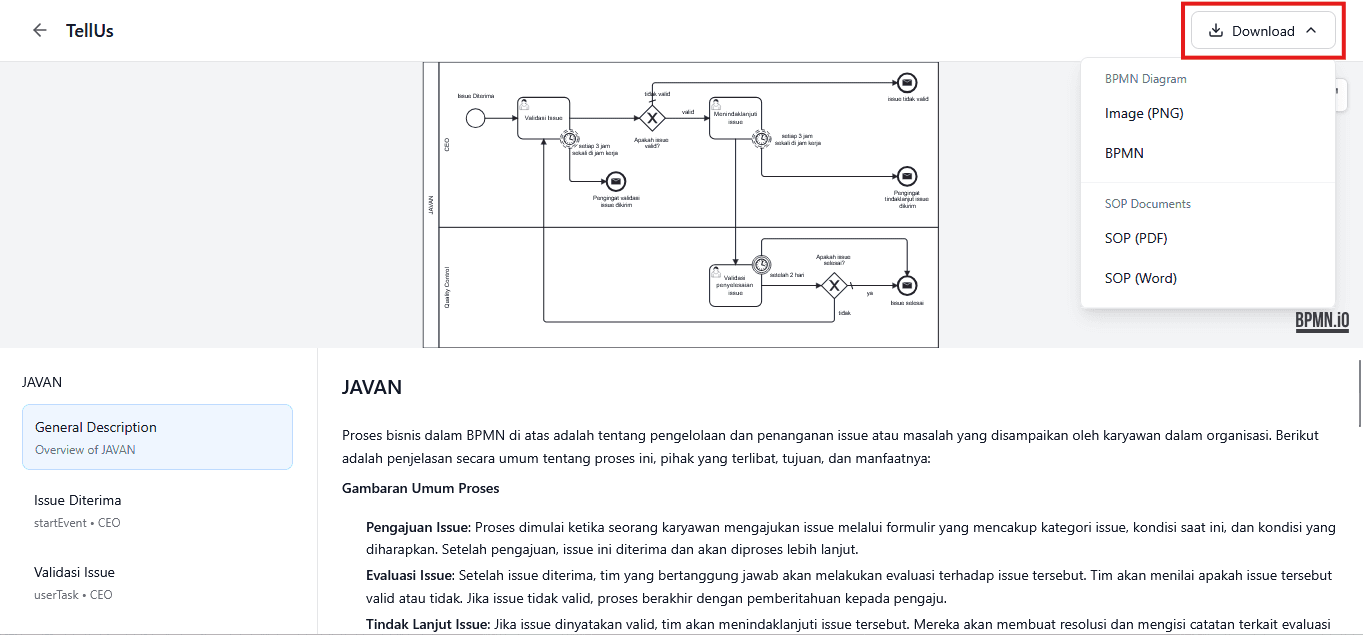 Halaman External Service OnPremise