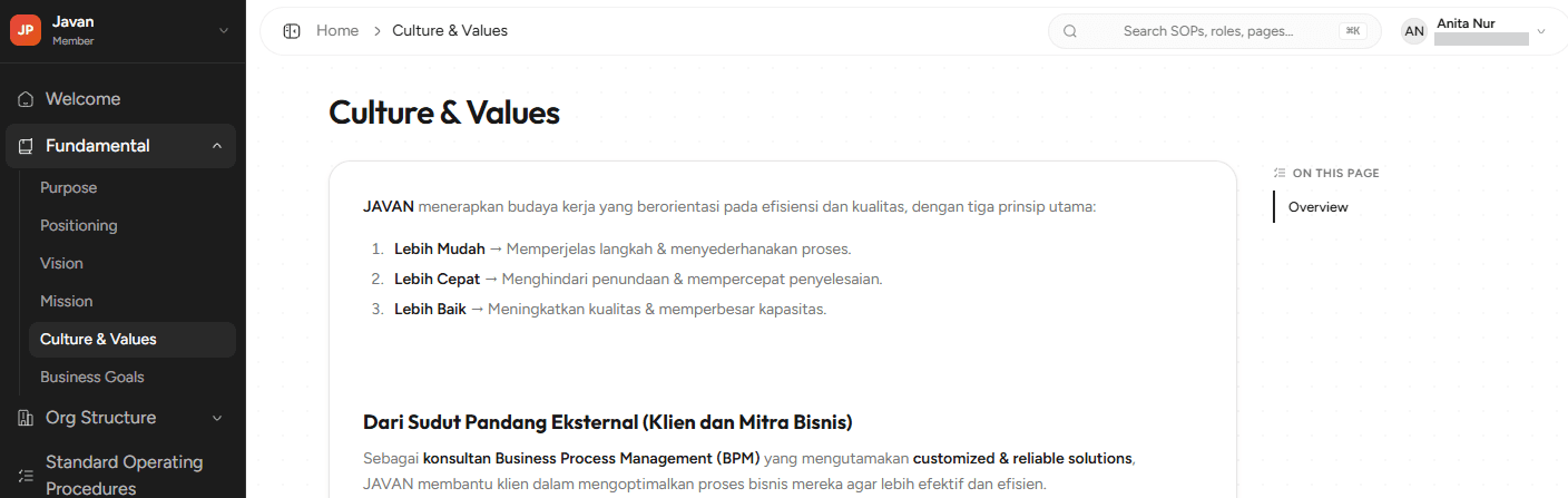 Basic Information External Service OnPremise