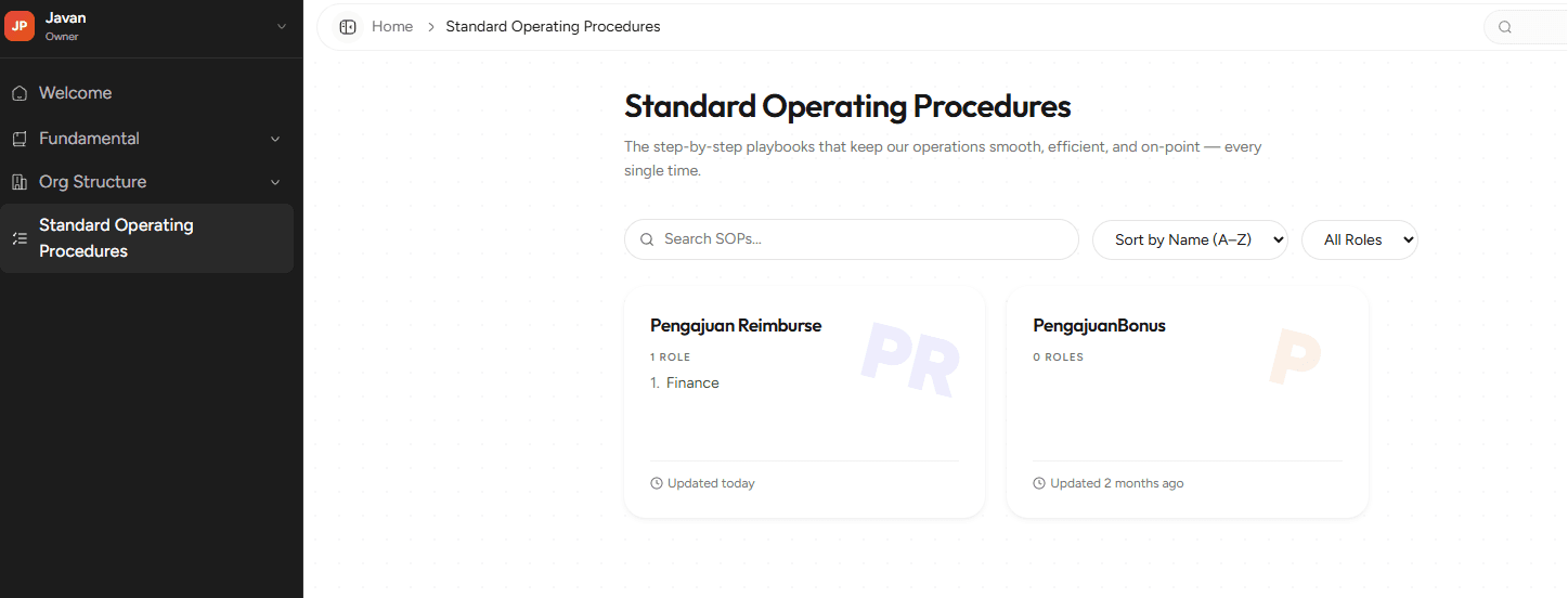 Halaman External Service OnPremise