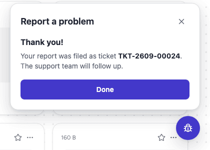 Pesan Thank you dengan nomor tiket