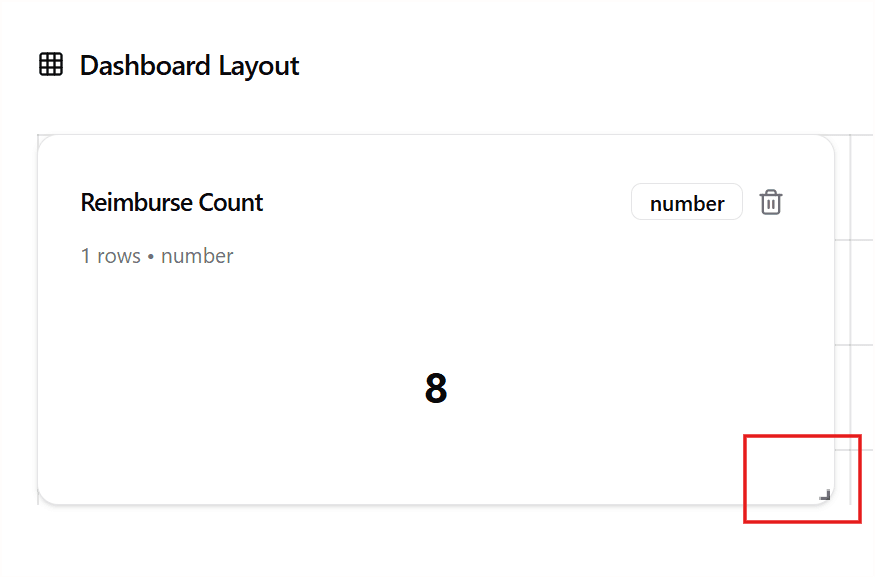 Resize Dashboard