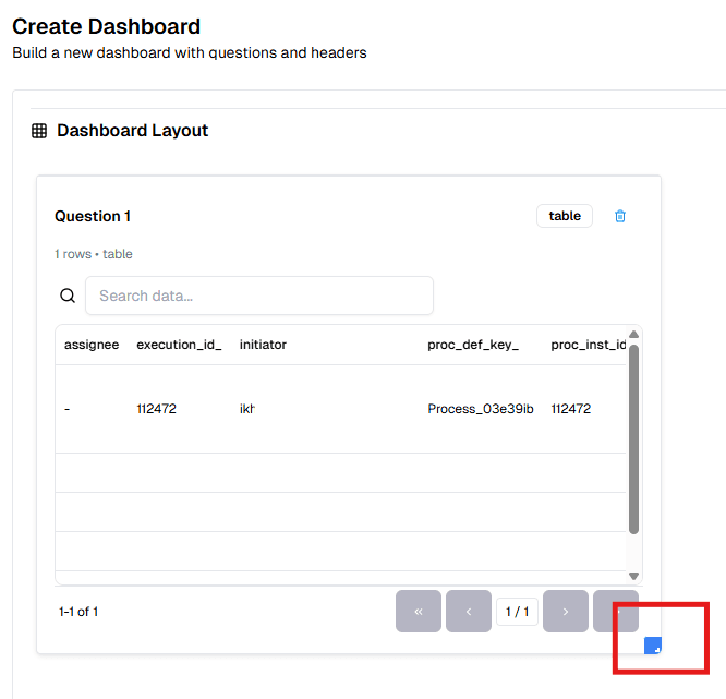 Resize Dashboard OnPremise