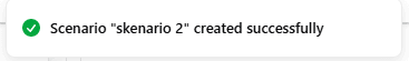 Notifikasi Created Scenario