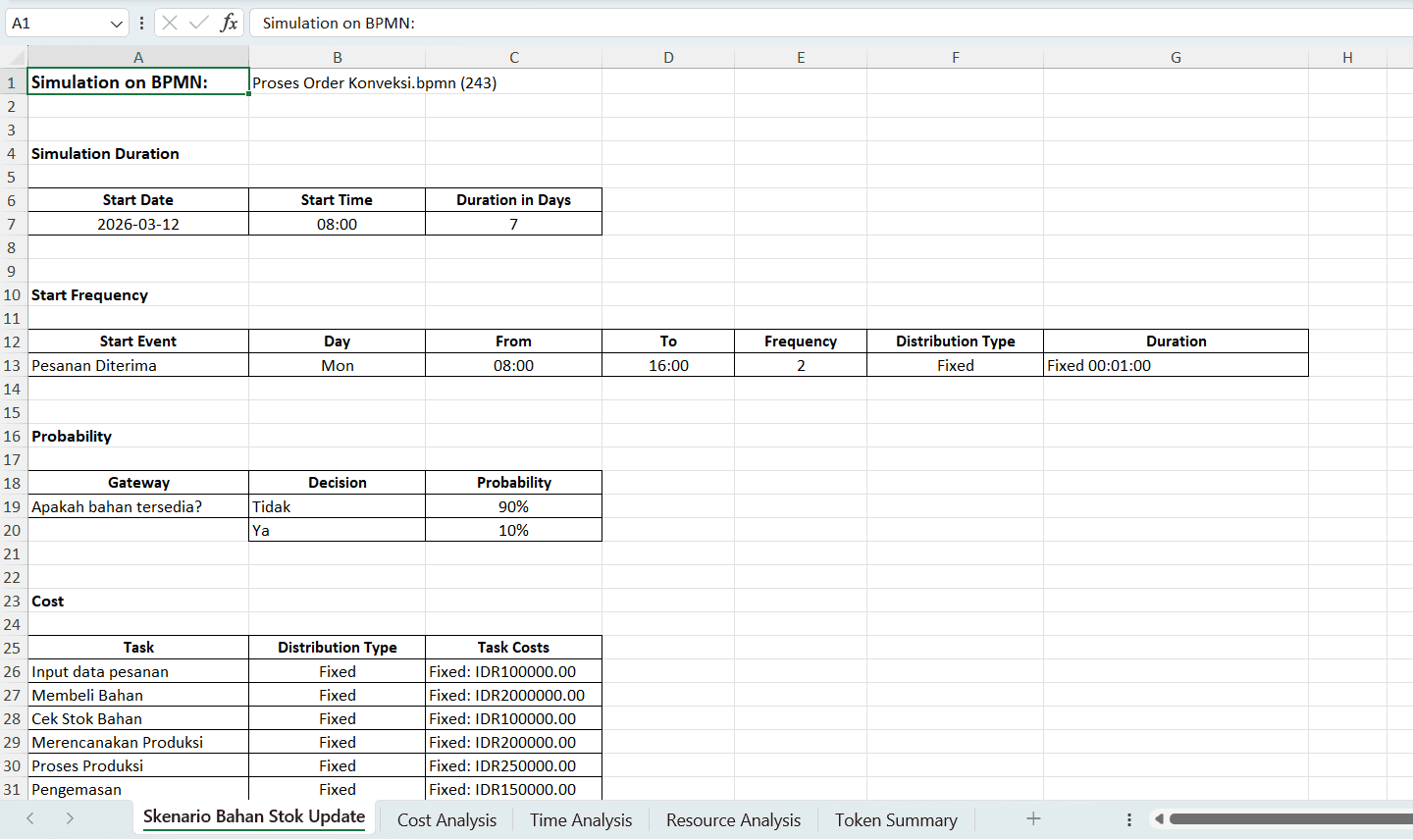 View Excel Simulations