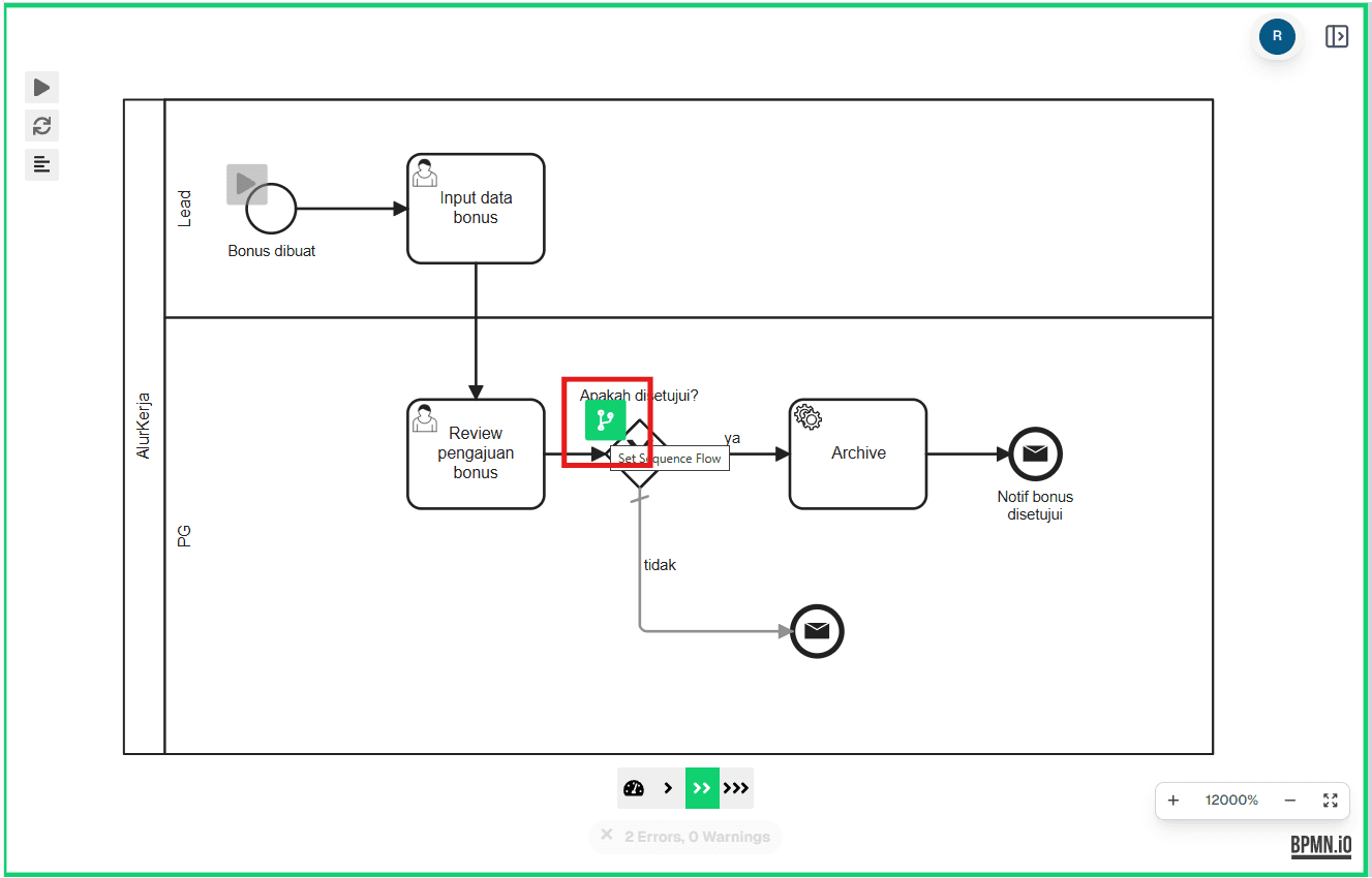Gateway Token Simulation BPMN