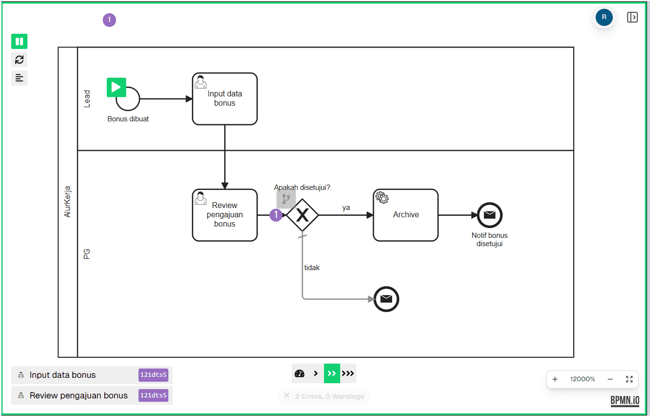Run Token Simulation BPMN