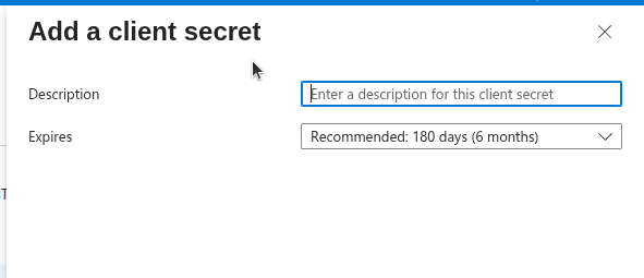 Add New Client Secret Portal Azure,