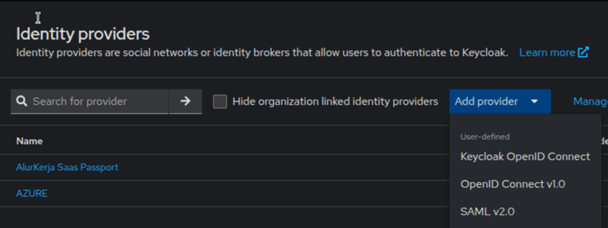 Identity Keycloak,
