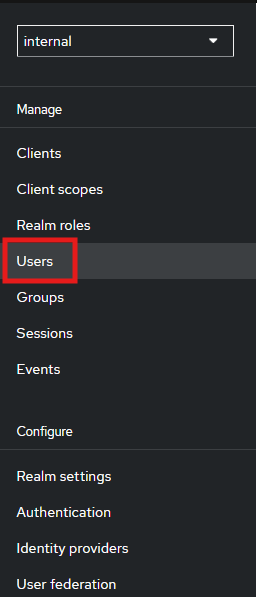 Manage Users Keycloak,