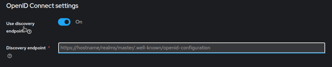 OpenID Connect Settings,