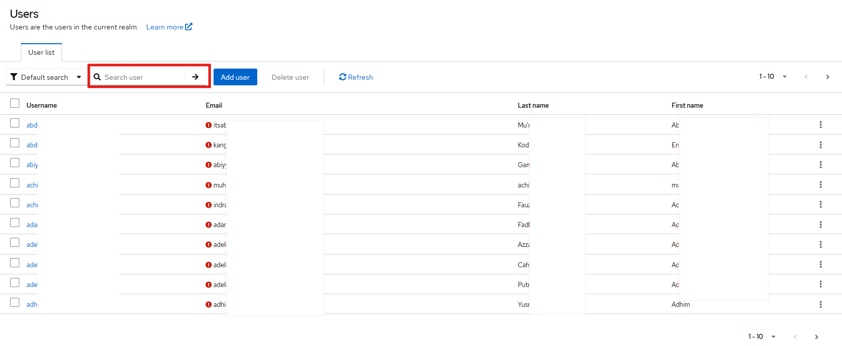 Kelola User Keycloak,