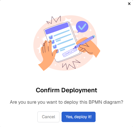 BPMN Deploy Confirm OnPremise