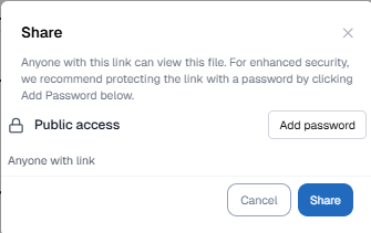 Add Password Share Public