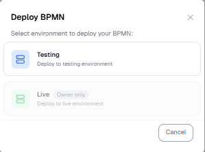 BPMN Live Deploy Owner Only