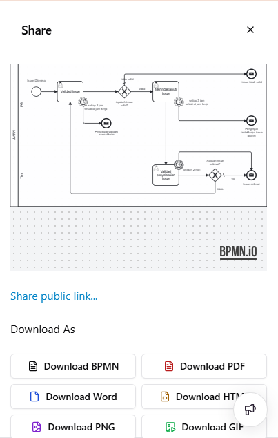BPMN Download Selection