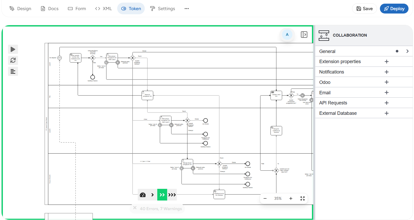 Token Simulation OnPremise