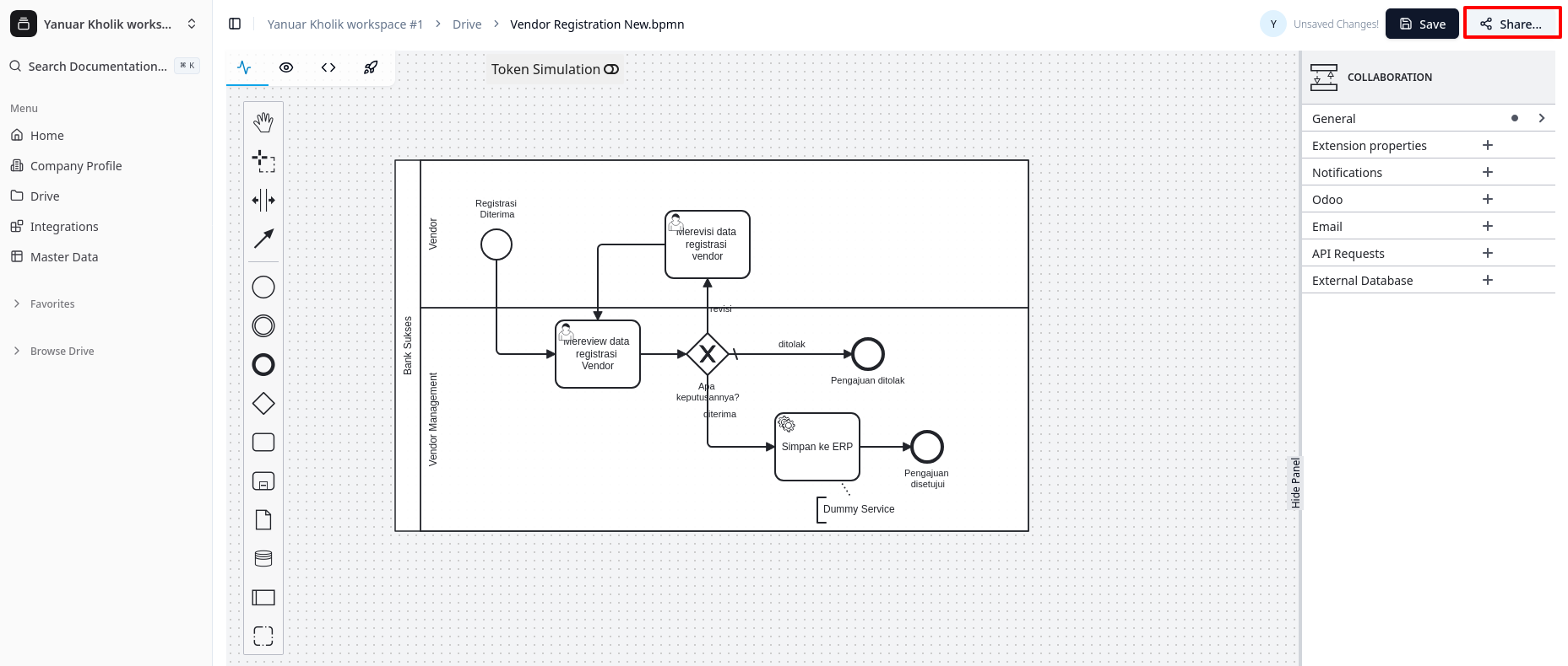 BPMN Share Button