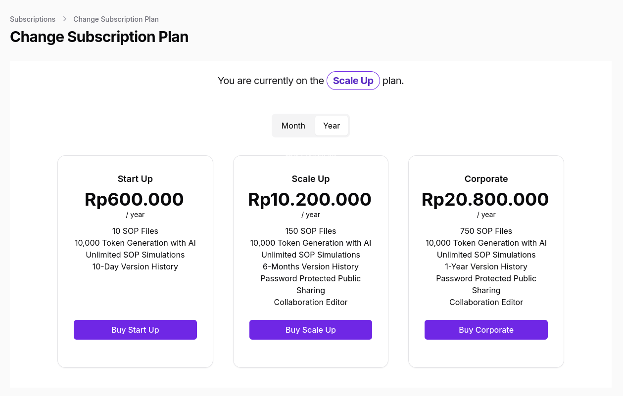 Halaman Month Subscription