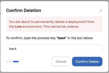 Dialog Confirm Deletion